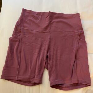 Lululemon pink biker shorts